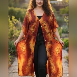 Sharon Anthony Kimono Pit 30 With Slids On Sides